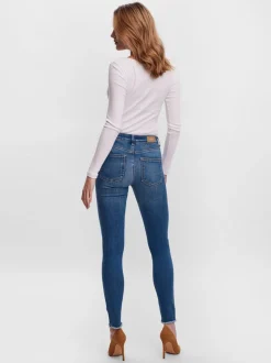 VMPEACH Medelhög Midja Skinny Fit Jeans