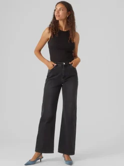 VMRACHEL Hög Midja Vid Passform Jeans