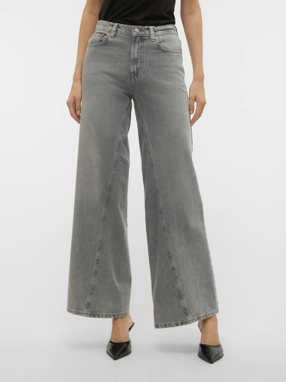 VMRAIL Medelhög Midja Vid Passform Jeans