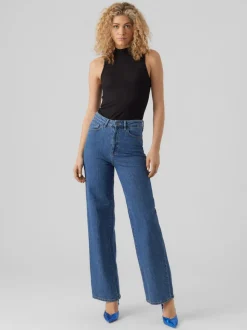 VMREBECCA Superhög Midja Normal Passform Jeans