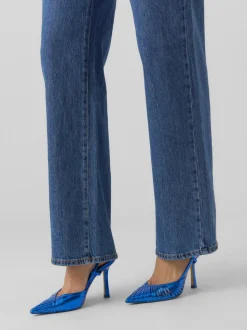 VMREBECCA Superhög Midja Normal Passform Jeans