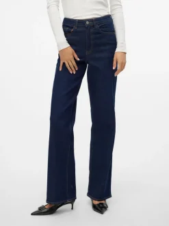 VMREBECCA Superhög Midja Vid Passform Jeans