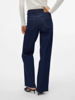 VMREBECCA Superhög Midja Vid Passform Jeans