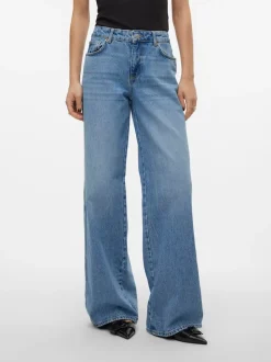 VMREMY Medelhög Midja Vid Passform Jeans