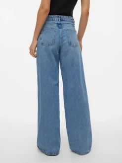 VMREMY Medelhög Midja Vid Passform Jeans
