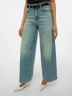 VMROWAN Hög Midja Vid Passform Jeans
