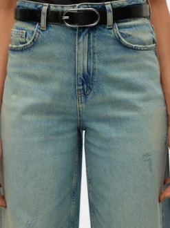 VMROWAN Hög Midja Vid Passform Jeans