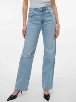 VMRYLEE Hög Midja Rak Passform Jeans