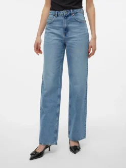 VMRYLEE Hög Midja Rak Passform Jeans