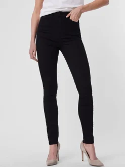 VMSANDRA Superhög Midja Skinny Fit Jeans