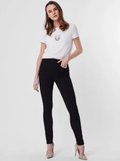 VMSANDRA Superhög Midja Skinny Fit Jeans