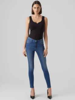 VMSELA Medelhög Midja Slim Fit Jeans
