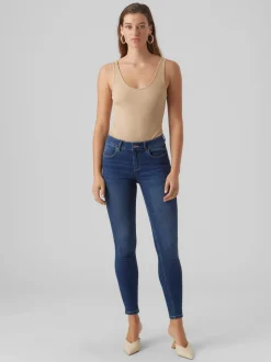 VMSELA Medelhög Midja Slim Fit Jeans