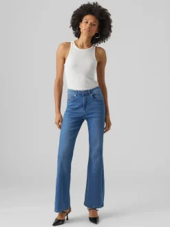 VMSELINA Hög Midja Utsvängd Passform Jeans