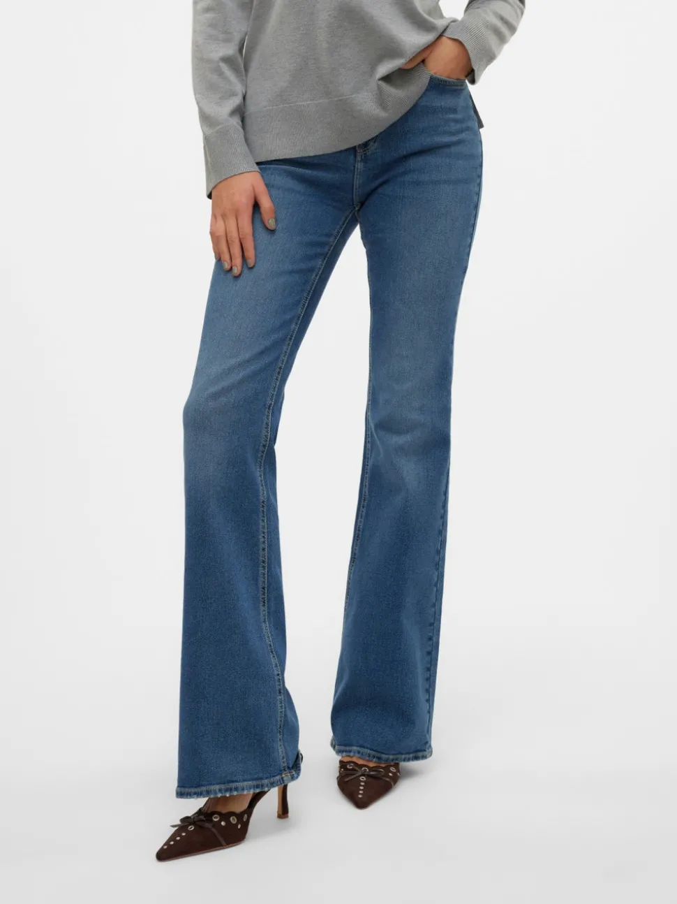 VMSELINA Hög Midja Utsvängd Passform Jeans