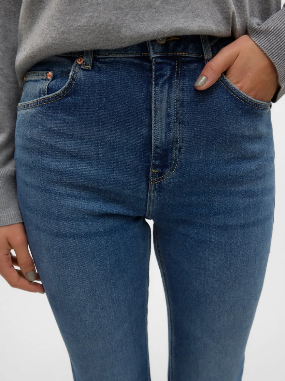 VMSELINA Hög Midja Utsvängd Passform Jeans