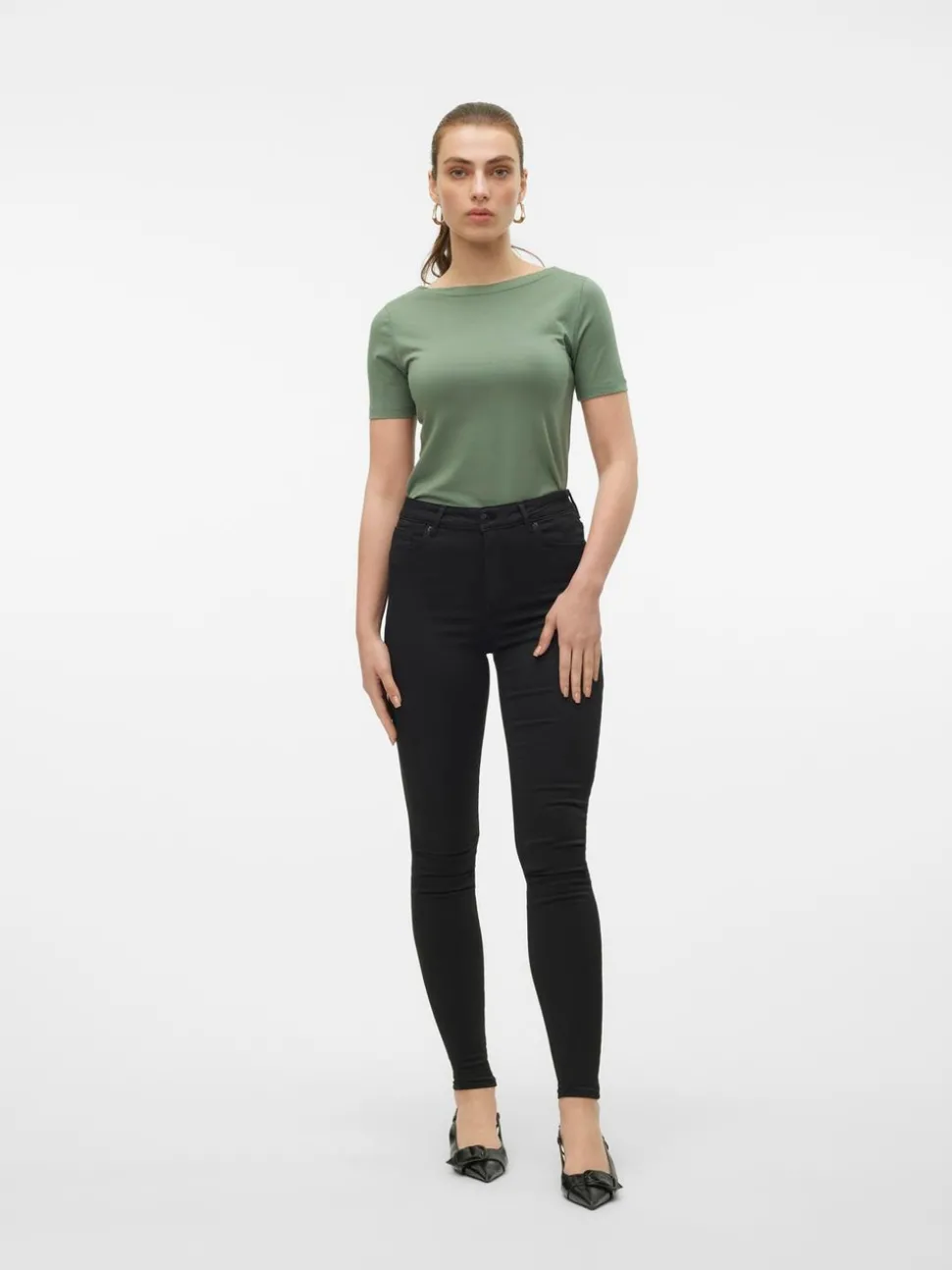 VMSEVEN Medelhög Midja Slim Fit Jeans