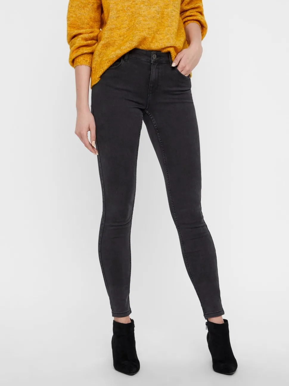 VMSEVEN Medelhög Midja Slim Fit Jeans