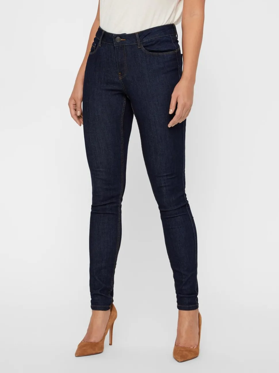 VMSEVEN Medelhög Midja Slim Fit Jeans