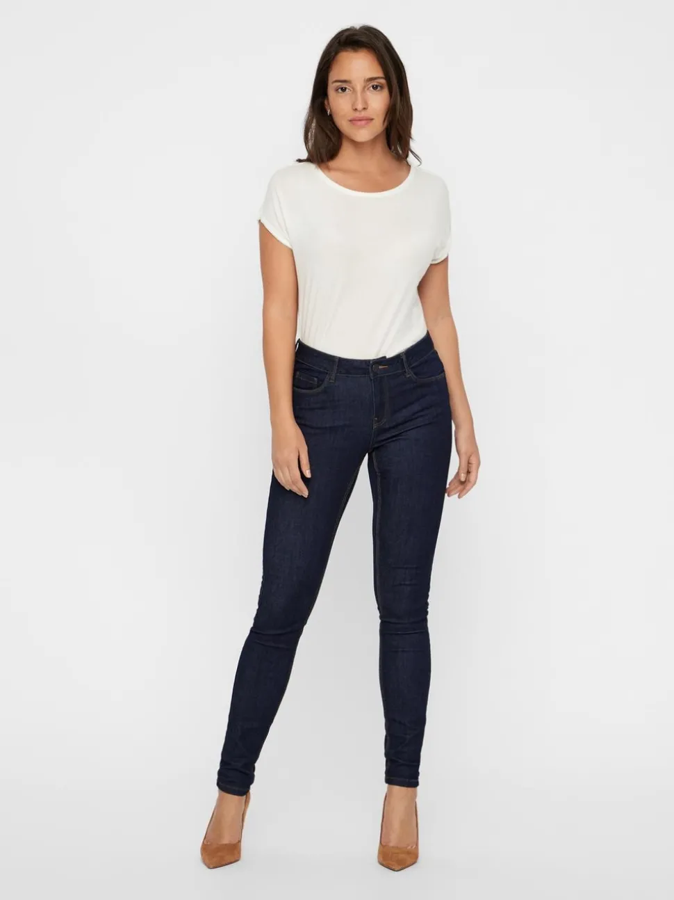 VMSEVEN Medelhög Midja Slim Fit Jeans