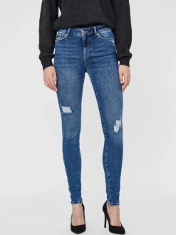 VMSEVEN Medelhög Midja Slim Fit Jeans
