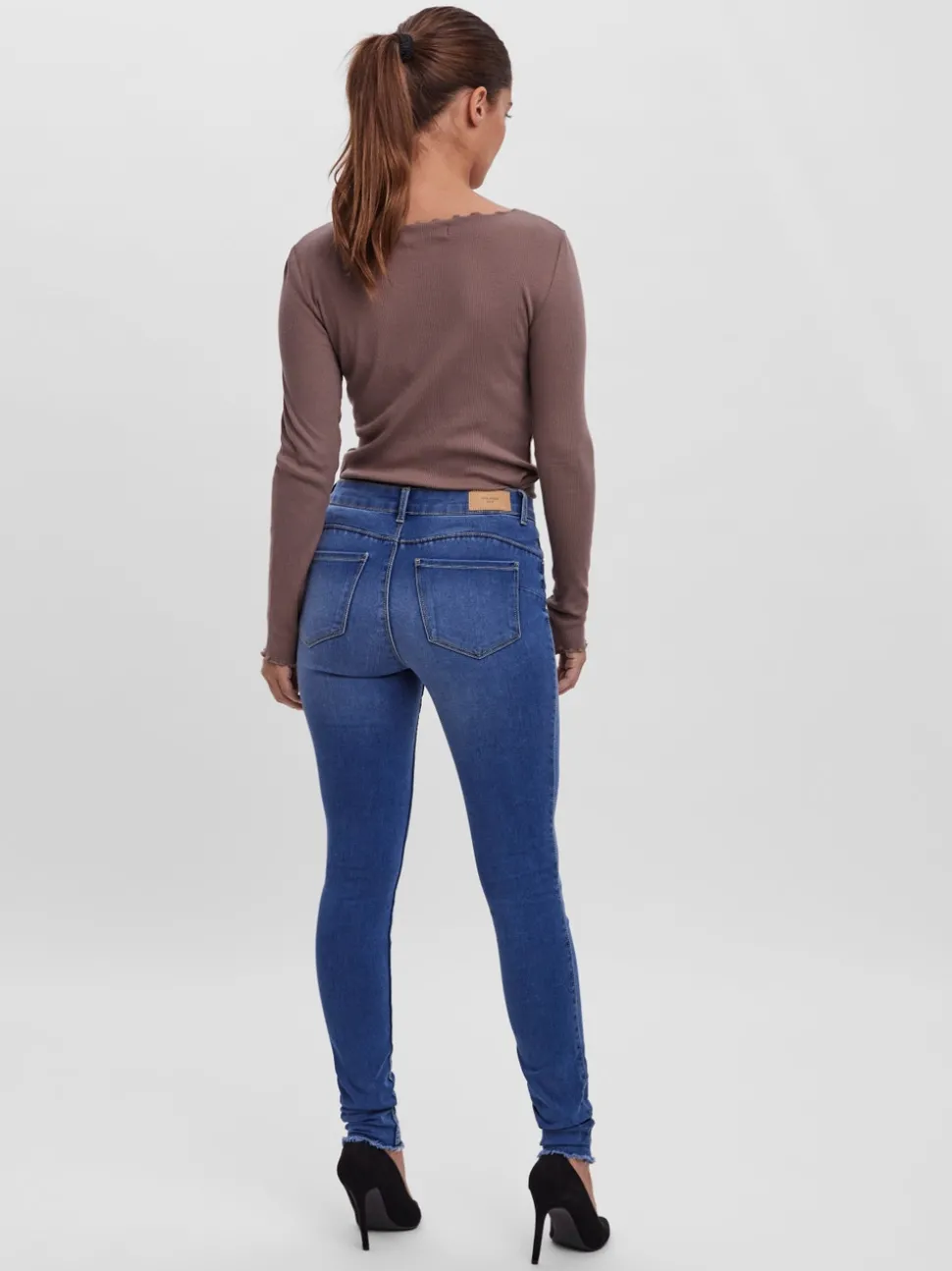 VMSEVEN Medelhög Midja Slim Fit Jeans