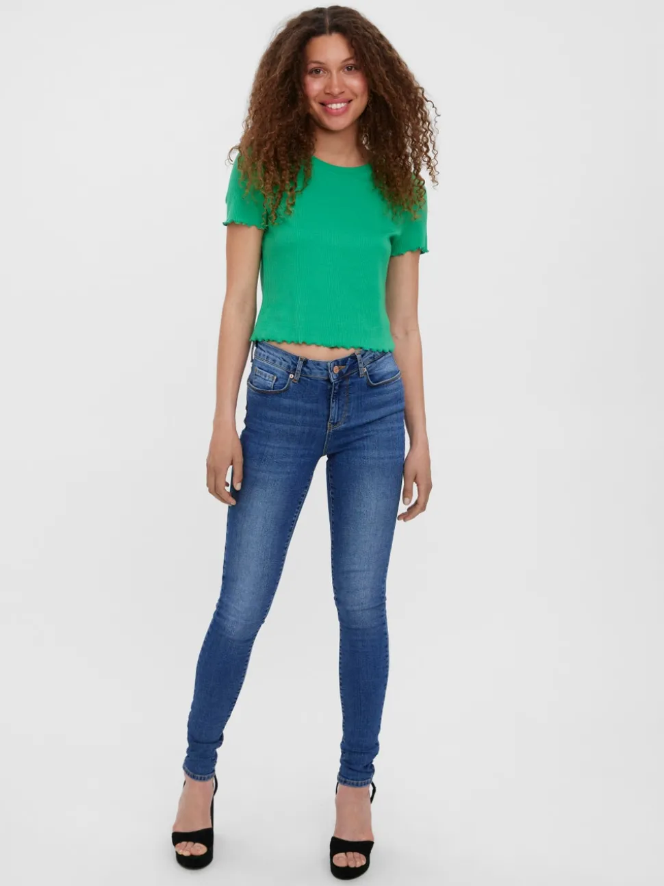 VMSEVEN Medelhög Midja Slim Fit Jeans