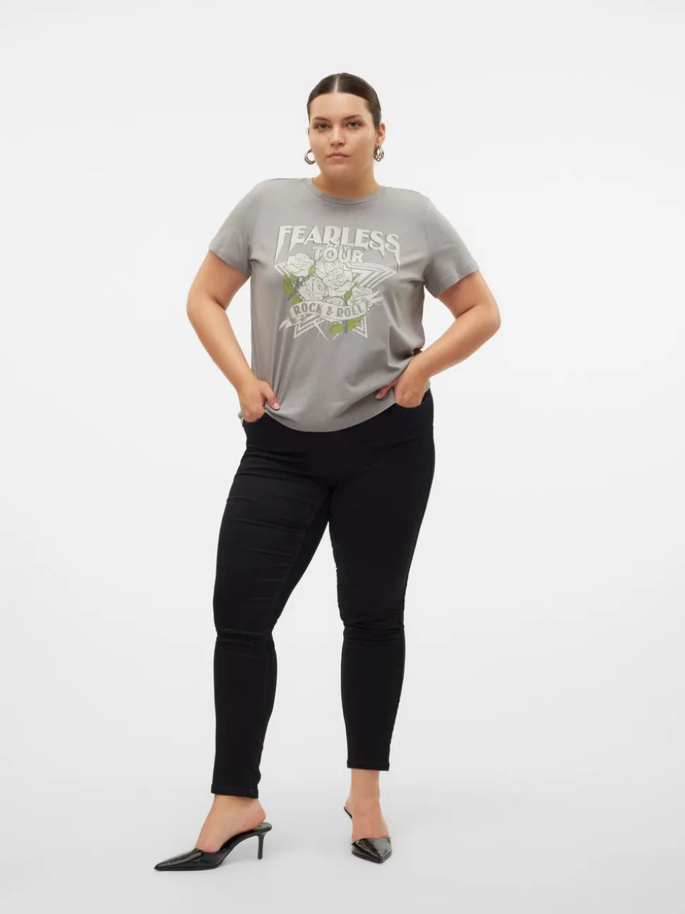 VMSEVEN Medelhög Midja Slim Fit Jeans