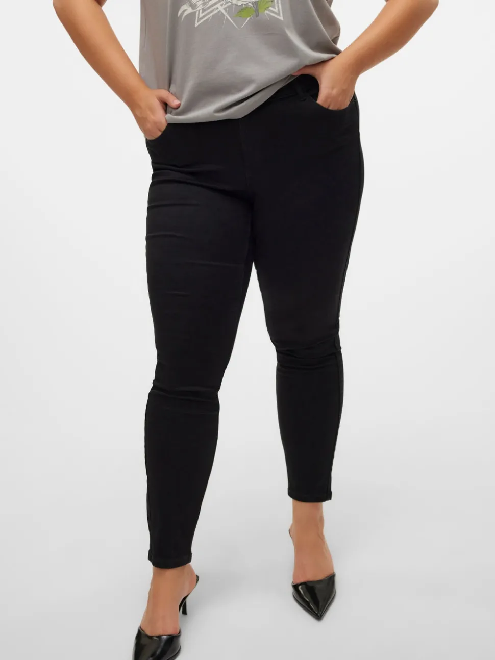 VMSEVEN Medelhög Midja Slim Fit Jeans