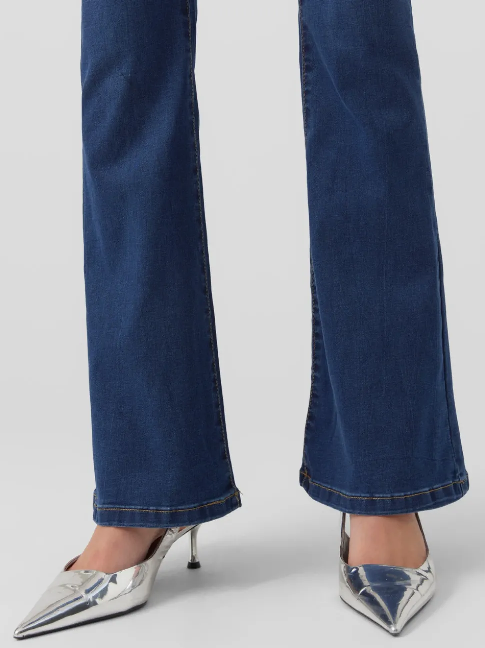 VMSIGA Hög Midja Utsvängd Passform Jeans