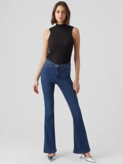 VMSIGA Hög Midja Utsvängd Passform Jeans