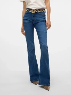 VMSIGA Hög Midja Utsvängd Passform Jeans