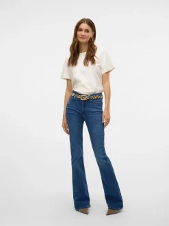 VMSIGA Hög Midja Utsvängd Passform Jeans