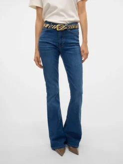 VMSIGA Hög Midja Utsvängd Passform Jeans