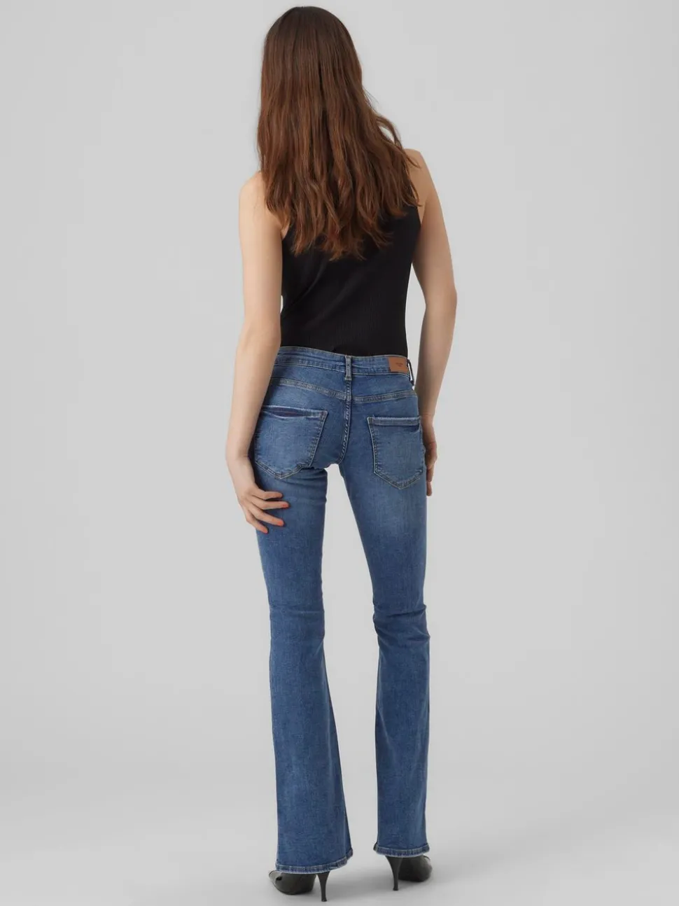 VMSIGI Låg Midja Utsvängd Passform Jeans