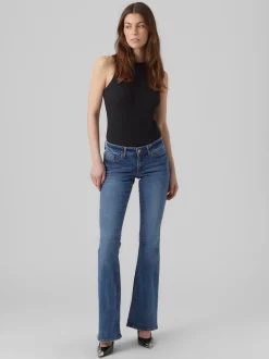 VMSIGI Låg Midja Utsvängd Passform Jeans