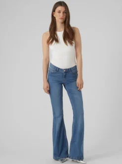 VMSIGI Låg Midja Utsvängd Passform Jeans