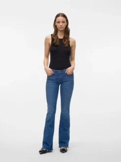 VMSIGI Låg Midja Utsvängd Passform Jeans