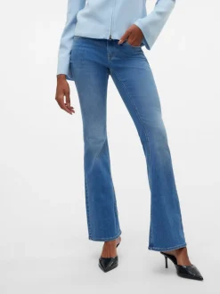 VMSIGI Låg Midja Utsvängd Passform Jeans