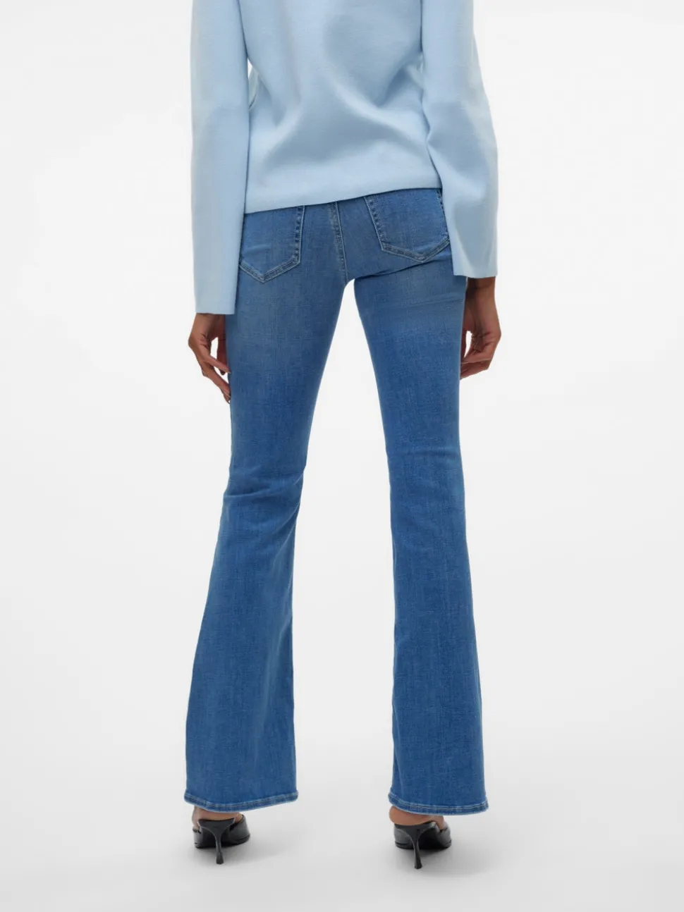 VMSIGI Låg Midja Utsvängd Passform Jeans