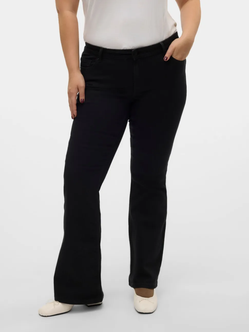 VMSIGI Låg Midja Utsvängd Passform Jeans