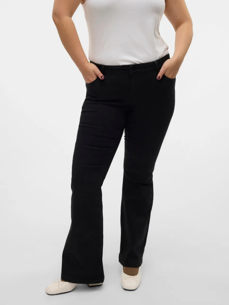 VMSIGI Låg Midja Utsvängd Passform Jeans