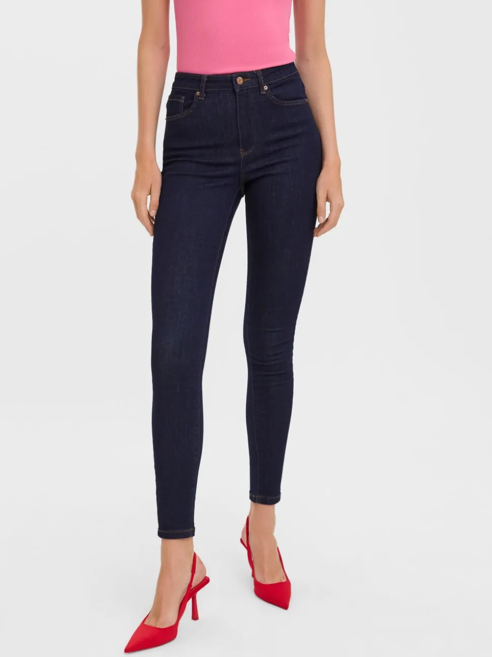 VMSOPHIA Hög Midja Skinny Fit Jeans