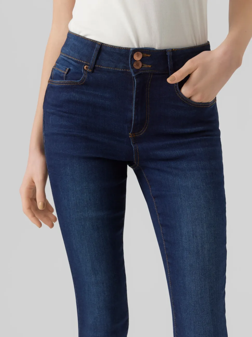 VMSOPHIA Hög Midja Skinny Fit Jeans