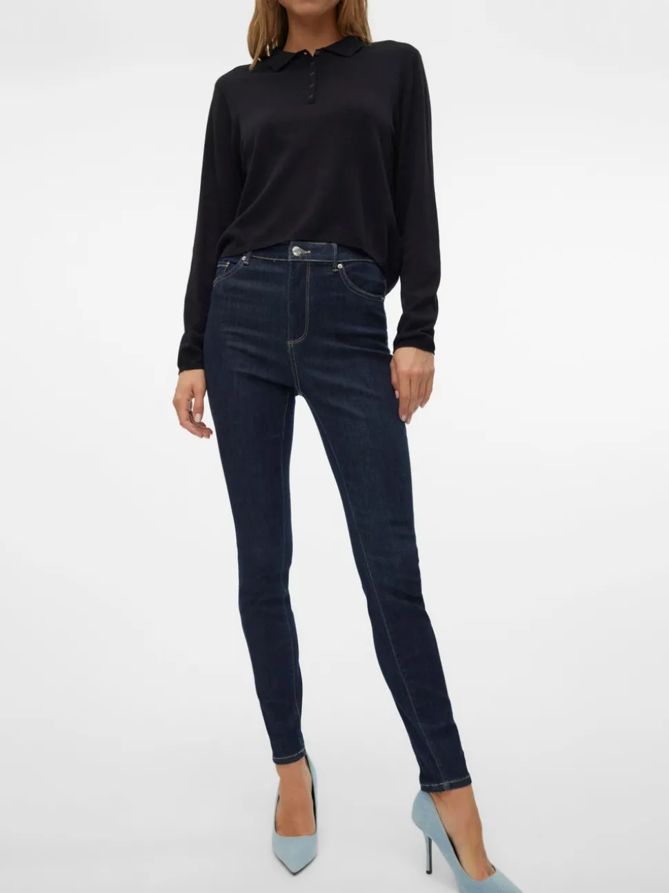 VMSOPHIA Hög Midja Skinny Fit Jeans