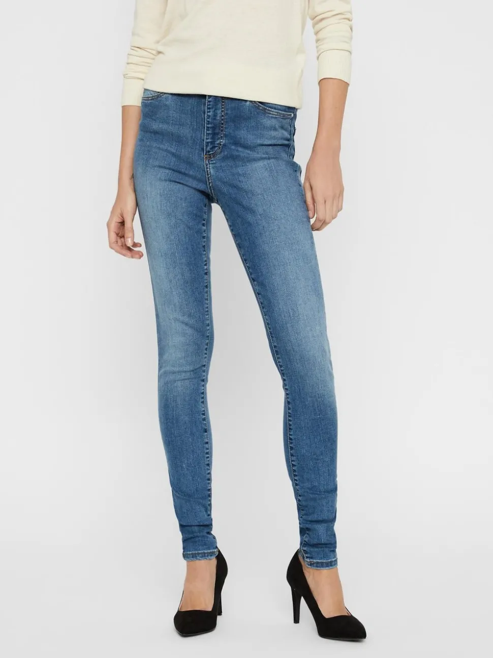 VMSOPHIA Hög Midja Skinny Fit Jeans