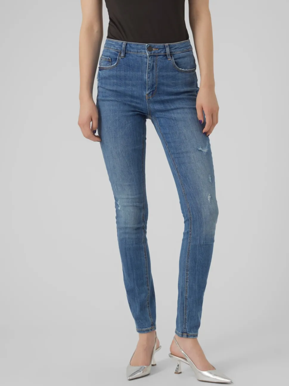 VMSOPHIA Hög Midja Skinny Fit Jeans
