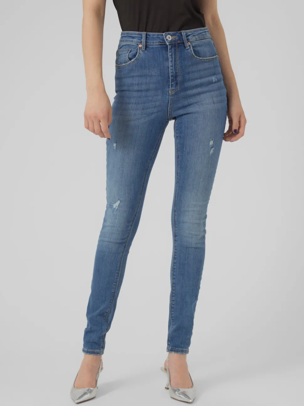 VMSOPHIA Hög Midja Skinny Fit Jeans
