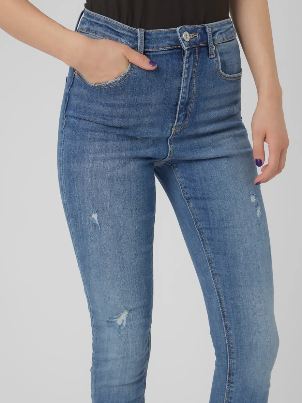 VMSOPHIA Hög Midja Skinny Fit Jeans