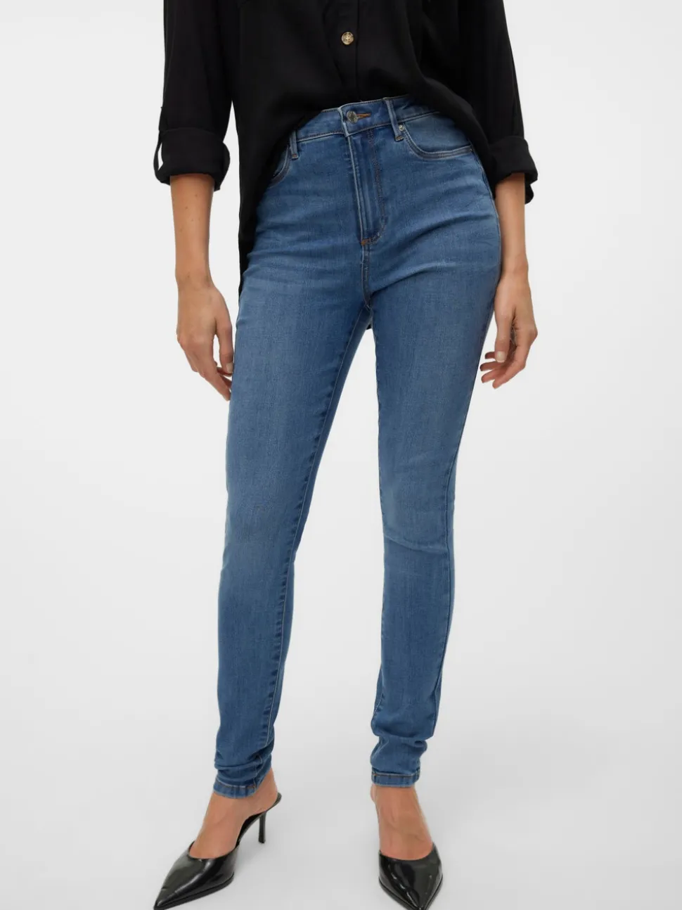 VMSOPHIA Hög Midja Skinny Fit Jeans
